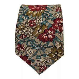 GIVENCHY Gray Floral Silk Tie ITALY 56"/ 3.6" EC